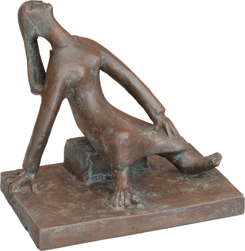 Bronzefigur Sitzende von Reinhard Verstege