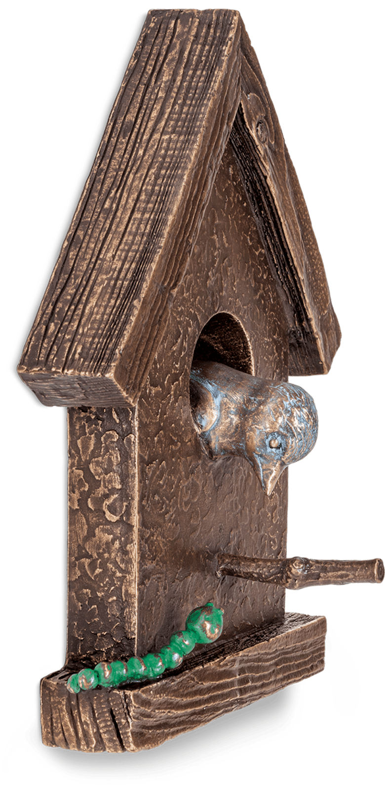 Bronzefigur Vogelhäuschen von Atelier Strassacker