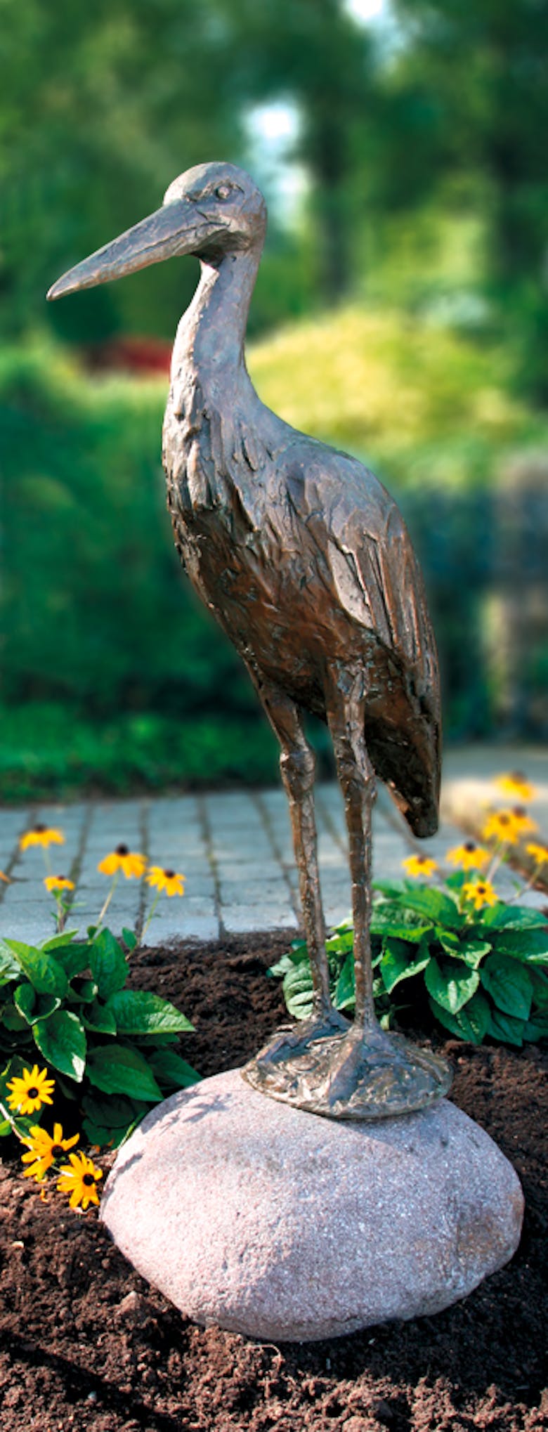 Bronzefigur Storch von Peter Roman Heid