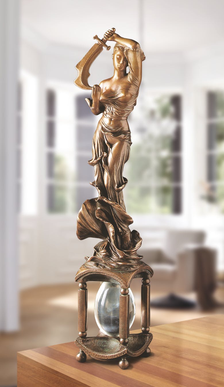 Bronzefigur Maria Prophetissa, hellbraun von Ernst Fuchs