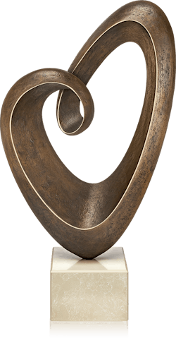 Bronzefigur «Bewegtes Herz» von Serge Perrot