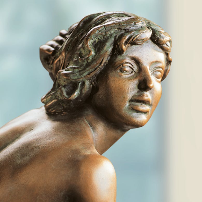 Bronzefigur Sonnige Stunden von Erwin A. Schinzel