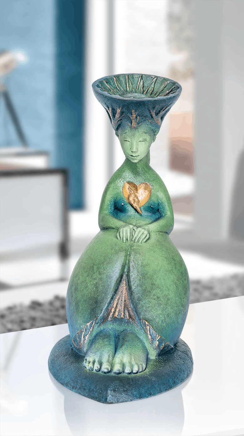 Bronzefigur »Singing bird« von Fidelma Massey