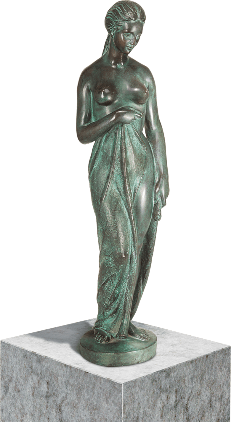 Bronzefigur Nach dem Bade von Atelier Strassacker