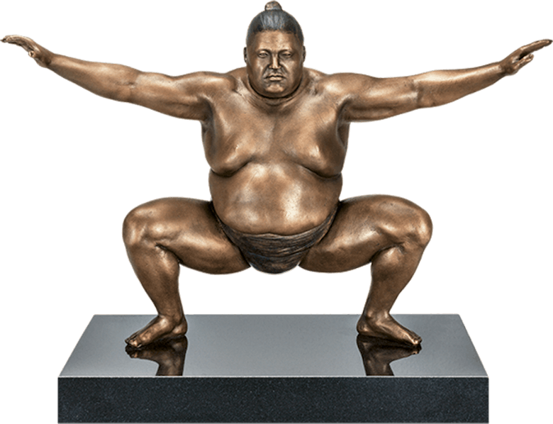 Bronzefigur »Sumo« von Jamie Salmon