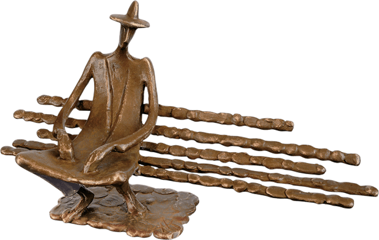 Bronzefigur Einsamer von Kurtfritz Handel