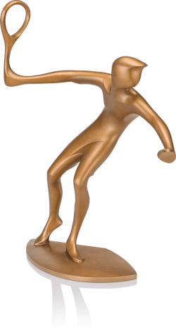 Bronzefigur »Tennisspieler« von Torsten Mücke