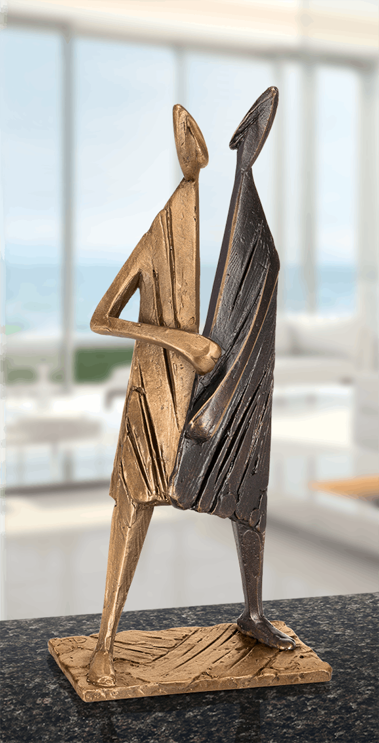 Bronzefigur »Zusammenfügen« von Kurtfritz Handel