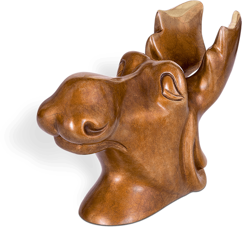 Bronzefigur Elchbulle von Jagna Weber