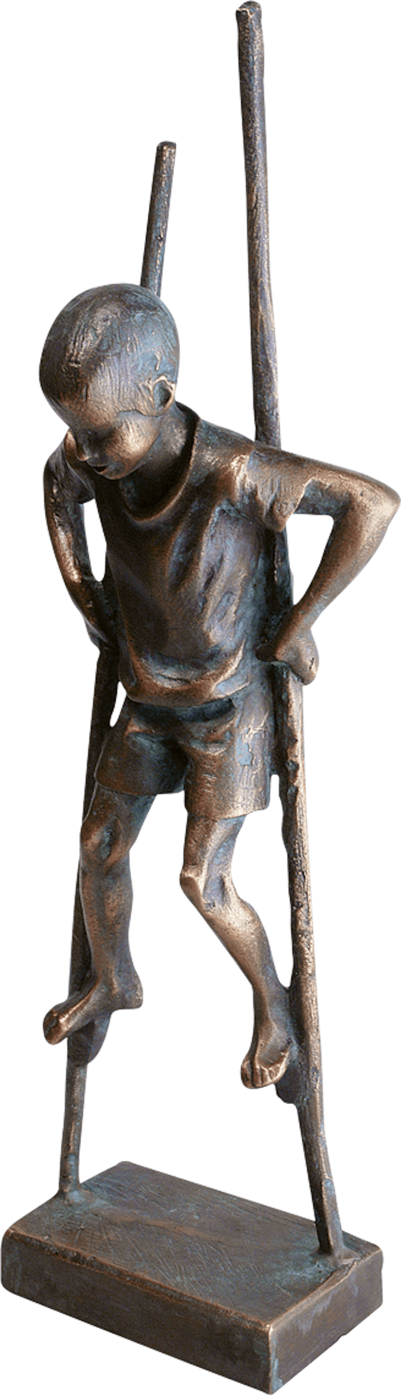 Bronzefigur Stelzenläufer von Willi Tannheimer
