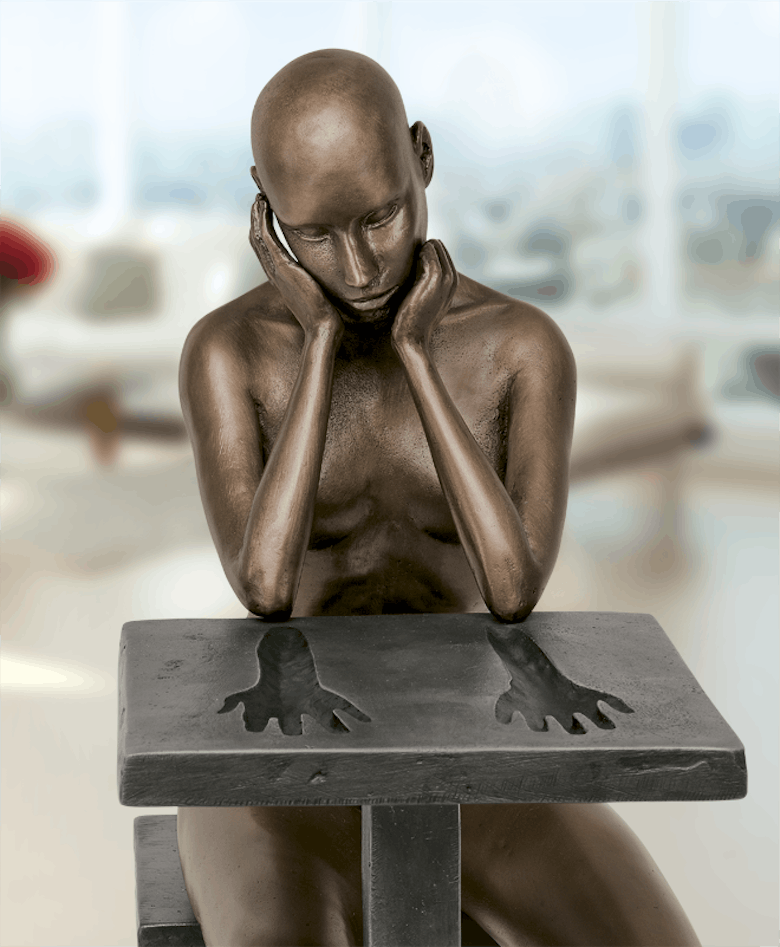 Bronzefigur Empreinte von Daniel Giraud