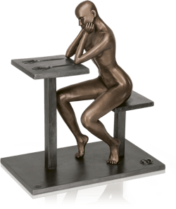 Bronzefigur Empreinte von Daniel Giraud