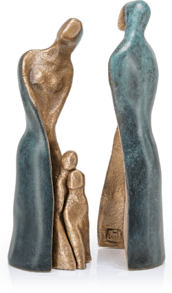 Bronzefigur Familie 4teilig von Maria-Luise Bodirsky