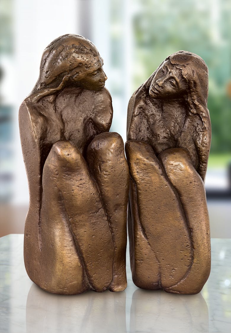 Bronzefigur Freundinnen (2-tlg) von Maria-Luise Bodirsky