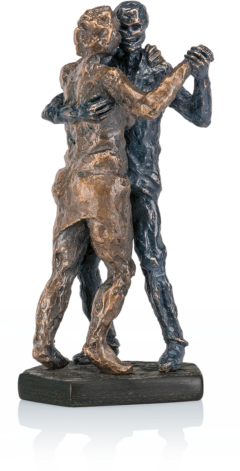 Bronzeskulptur-Tangopaar-Herbst