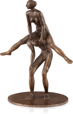 Bronzefigur Süße Last von Hans Neuwirth