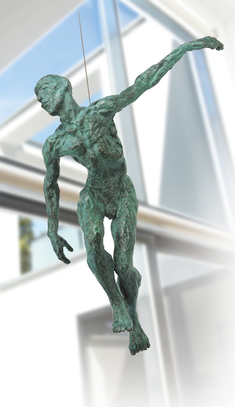 Bronzefigur Sky Surfer von Gudrun Steen-Andersen