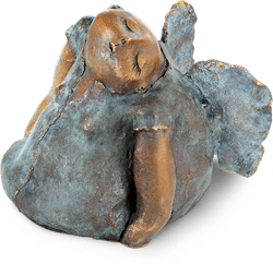 Bronzefigur Kleiner Engel von Anne-Sophie Gilloen