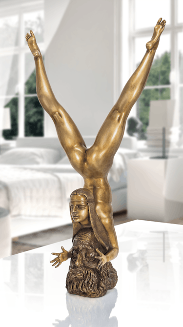 Bronze sculpture Poet & Muse by Waldemar Schröder for sale