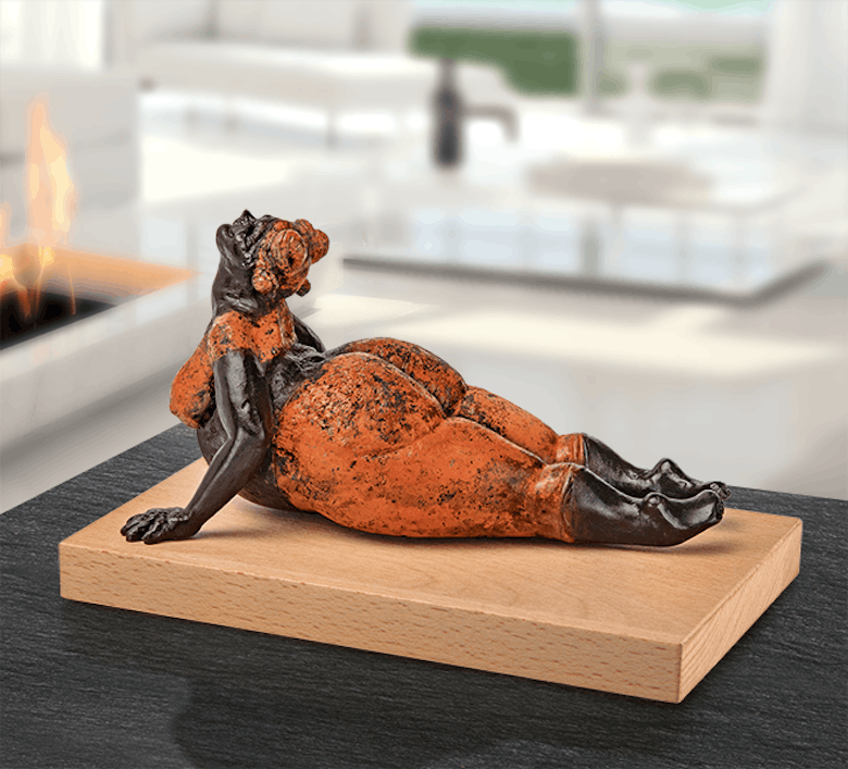 Bronzefigur «Yoga-Kobra» von Anette Biedinger