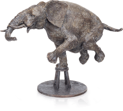 Bronzefigur Zirkuselephant von Hans Nübold