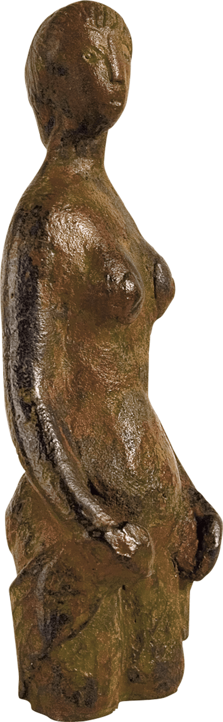 Bronzefigur Torso von Hermann Schwahn