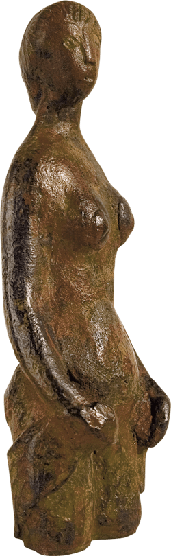 Bronzefigur Torso von Hermann Schwahn