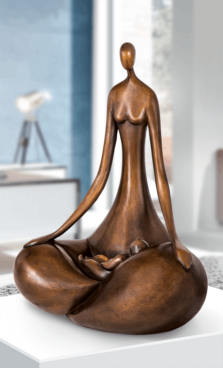 Bronzefigur Le Berceau von Marie-Madeleine Gautier