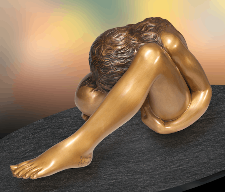 Bronzefigur Donna che si guarda von Bruno Bruni