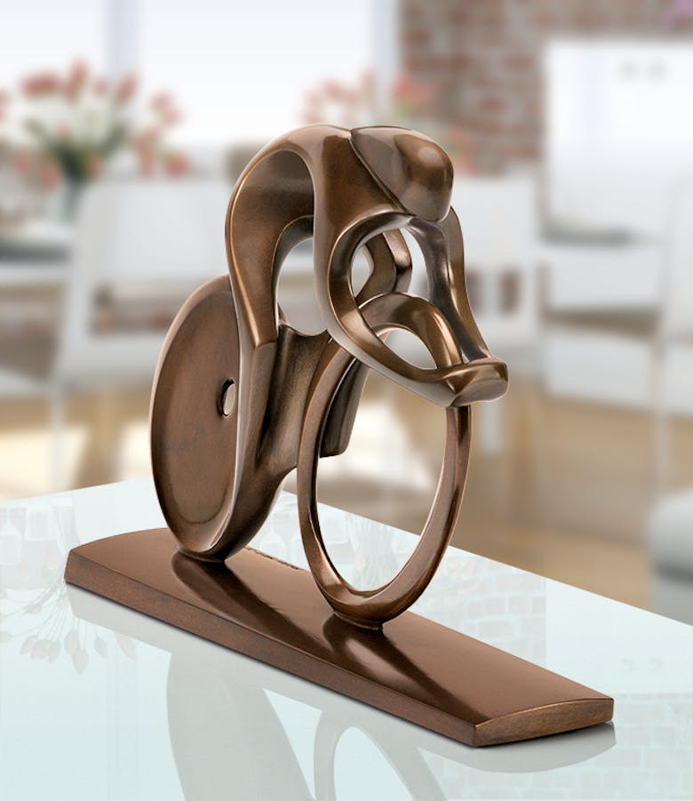 Bronzefigur »Zeitfahrer« von Torsten Mücke
