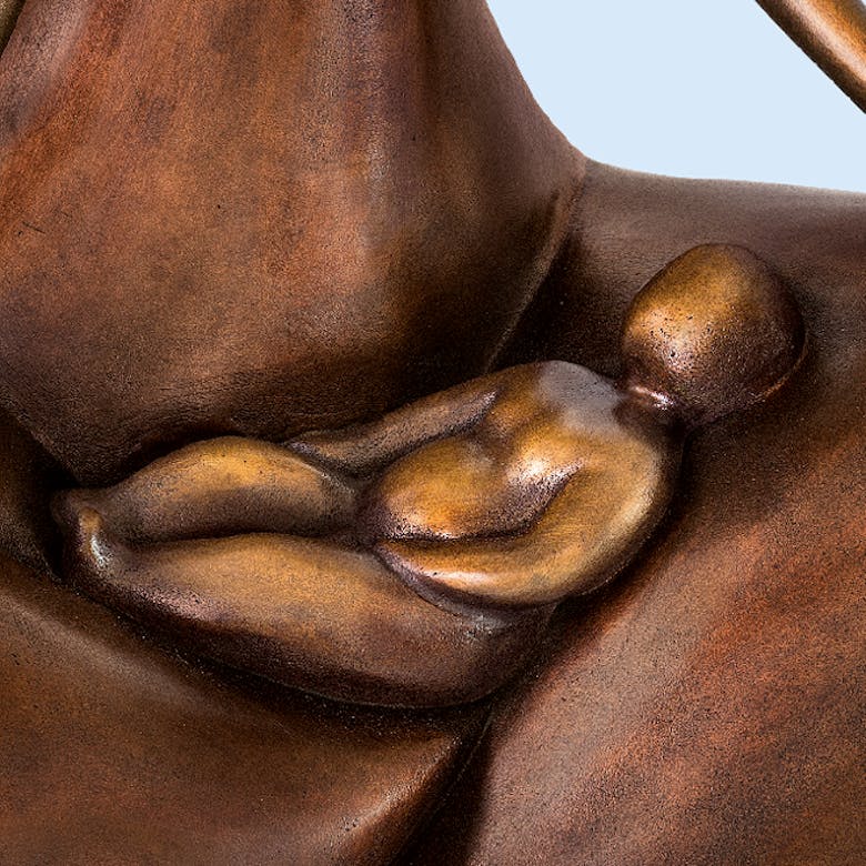Bronzefigur Le Berceau von Marie-Madeleine Gautier