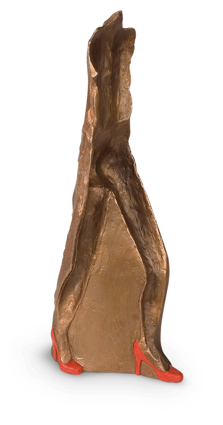 Bronzefigur Schreiten von Guido Messer