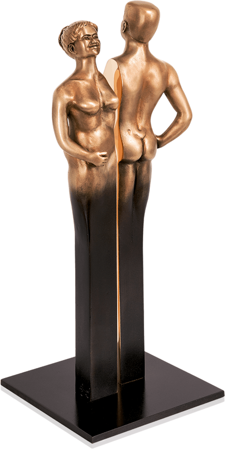 Bronzefigur Osmose von Annie Jungers