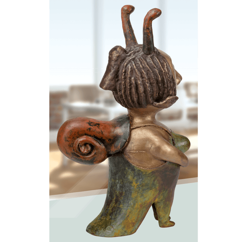 Bronzefigur »Traveller« von Natalia Obada