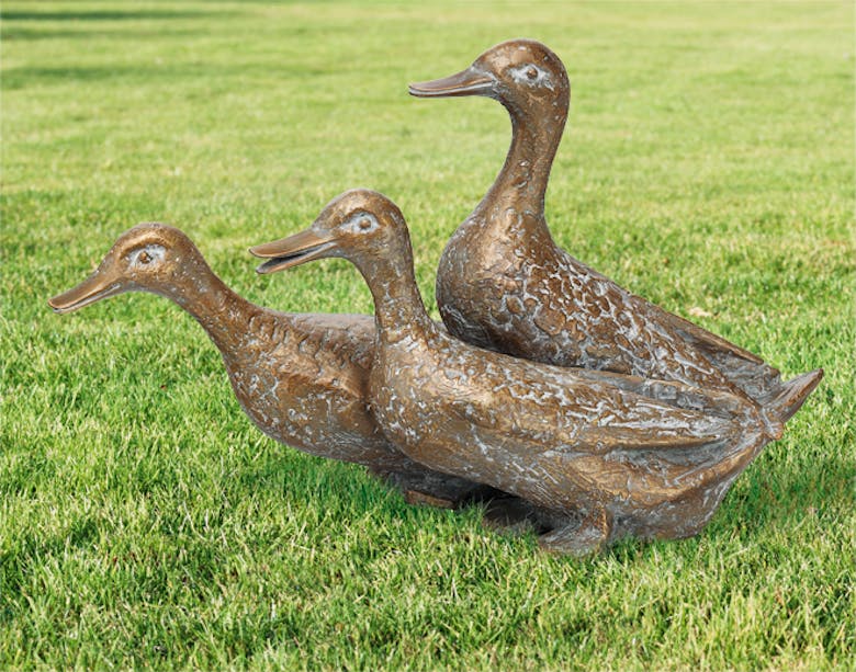 Bronzefigur Drei Enten von Atelier Strassacker