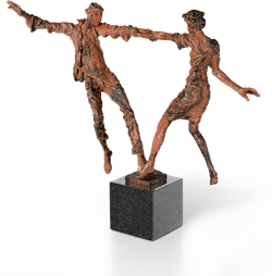 Bronzefigur Liebespaarbalance von Safronov