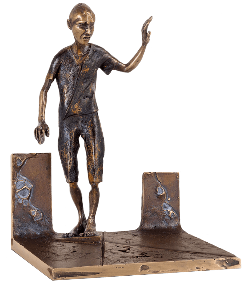 Bronzefigur Am Scheideweg von Woytek