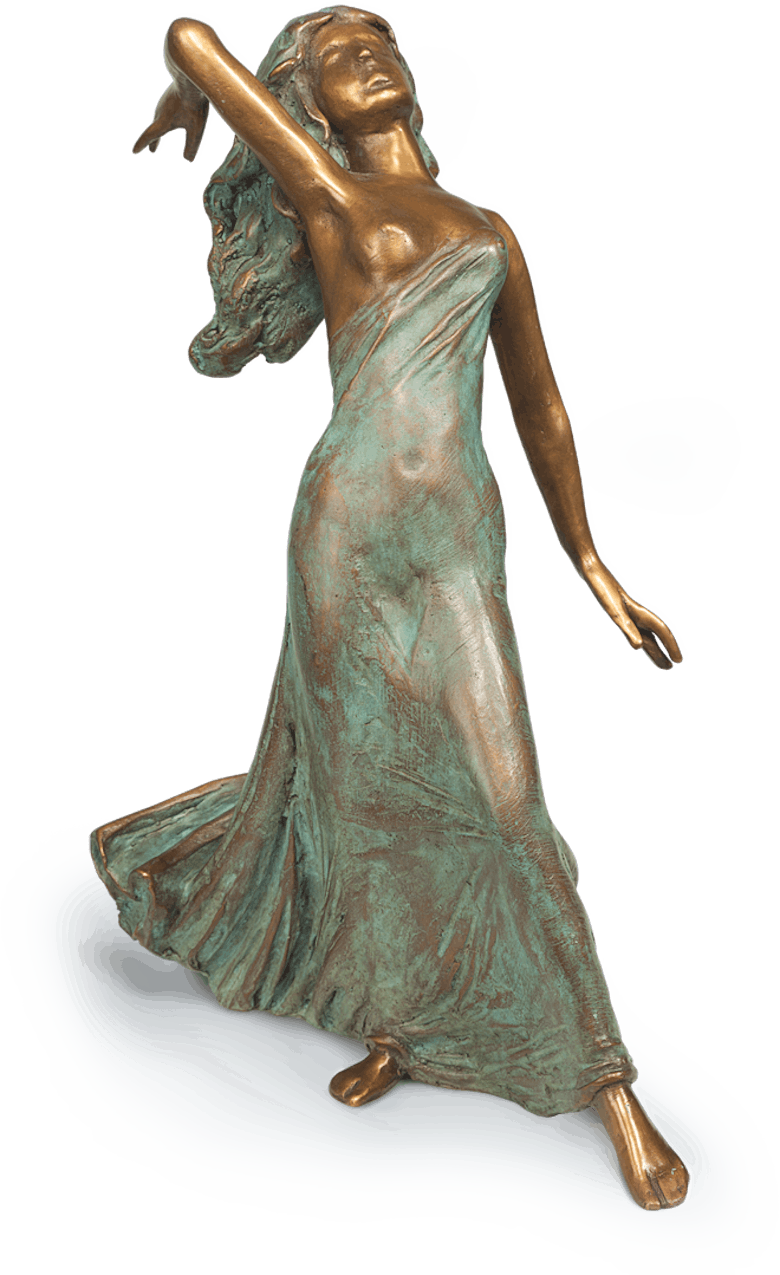 Bronzefigur Schleiertänzerin von Erwin A. Schinzel