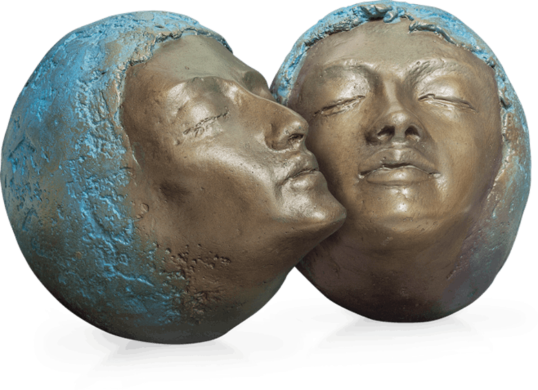 Bronzefigur Zuneigung von Maria-Luise Bodirsky