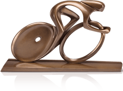 Bronzefigur »Zeitfahrer« von Torsten Mücke