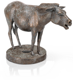 Bronzefigur Esel von Hans Nübold