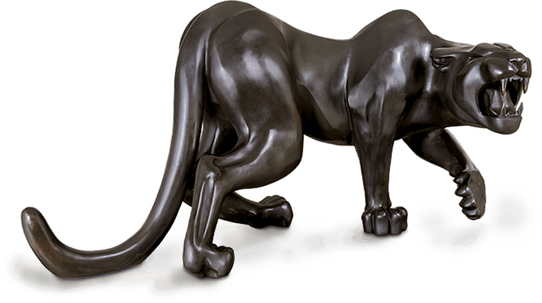 Bronzefigur Ira (Panther) von Esther Reinhart