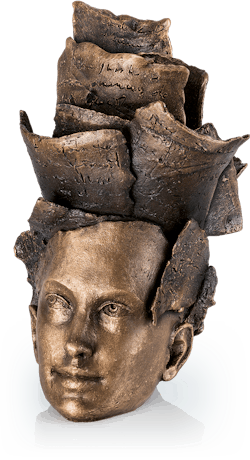 Bronzeskulptur-Thoughts