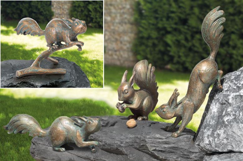 Bronzefigur 4 Eichhörnchen als Set von Atelier Strassacker