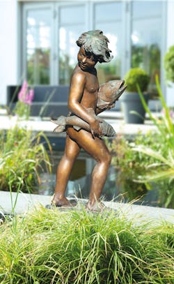 Bronzefigur Fischdieb von Erwin A. Schinzel