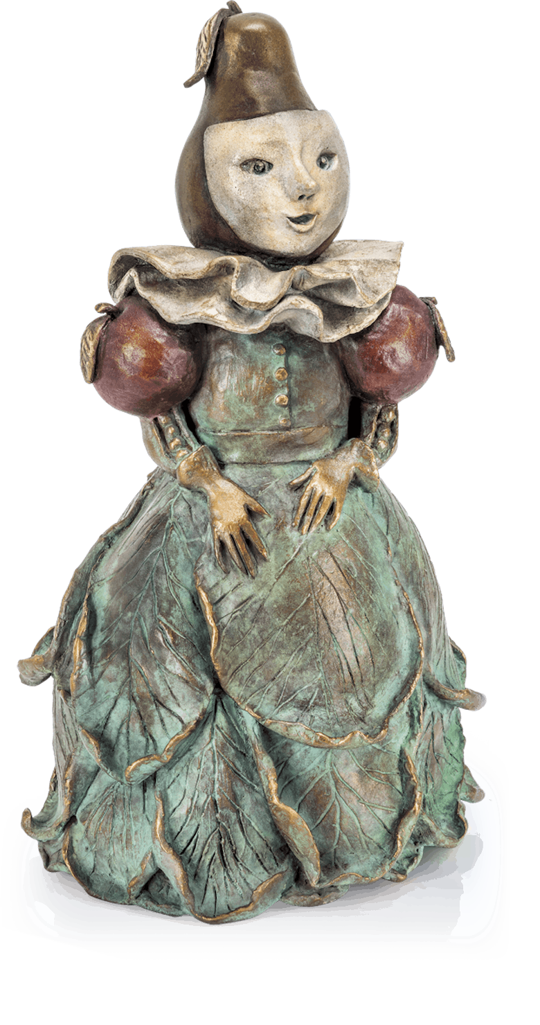 Bronzefigur La Menine Fruitée von Agnès Boulloche