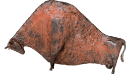 Bronzefigur Großer Stier von Hermann Schwahn