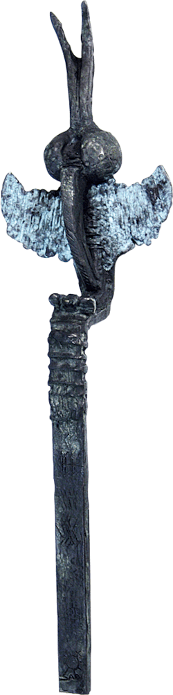 Bronzefigur Totem Miensa, hängend von Bettina  Scholl-Sabbatini