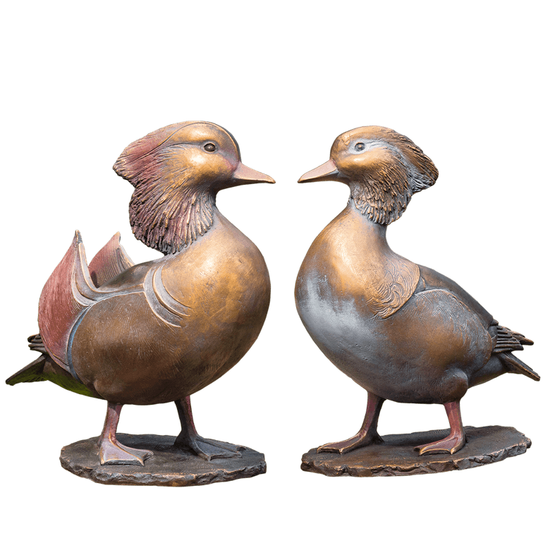 Bronzemandarin - Ente und Erpel im Set