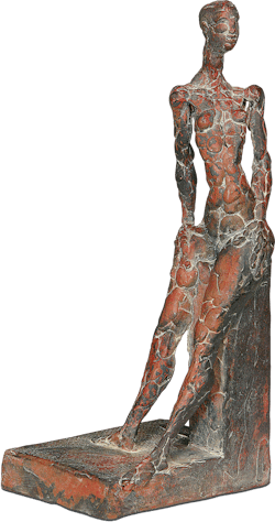 Bronzefigur Evas Rast im Schnee von Martin Pottgiesser
